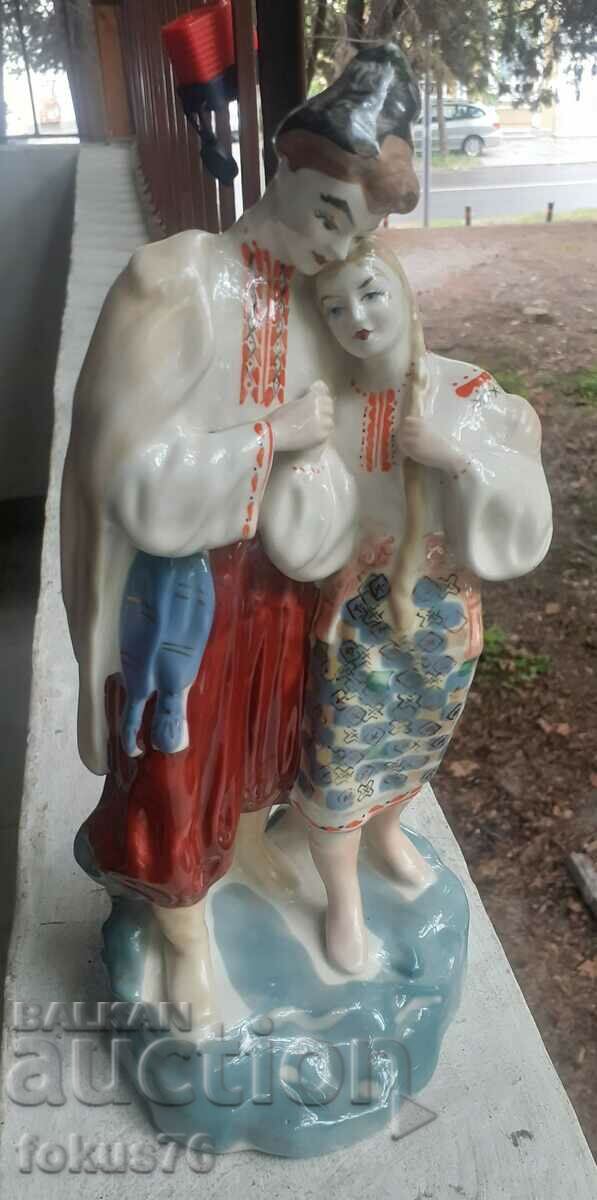 Russian porcelain figure statuette wearing seal