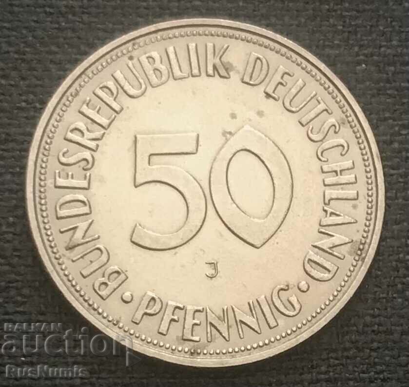 Германия. 50 пфенига 1967 г.(J). UNC.