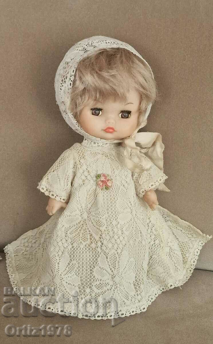 Винтидж кукла, маркиран, 1960г–Effe Franca Made In Italy
