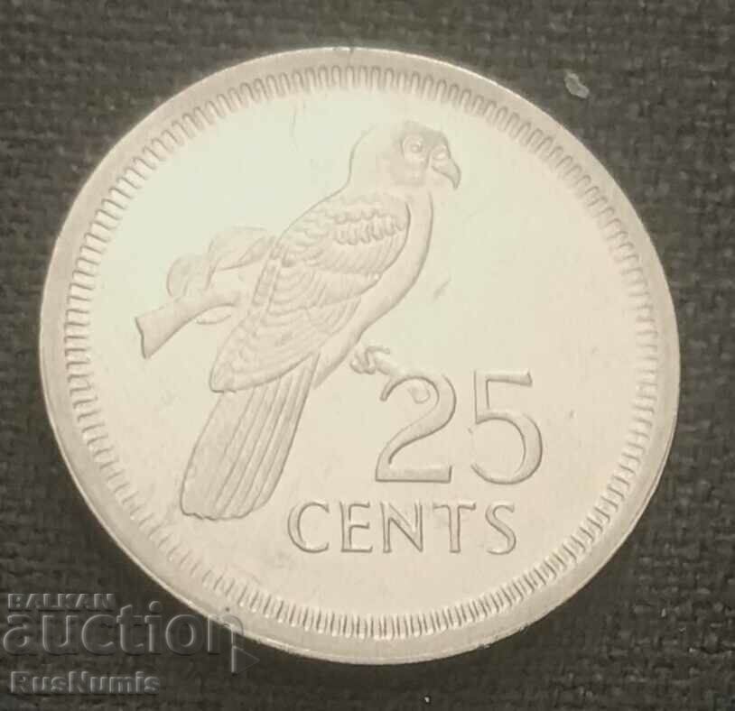 Seychelles Islands. 25 cents 2007 UNC.
