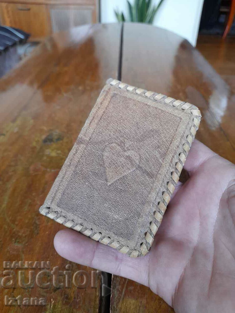 Old leather card case with price 22.00 BGN | € 11.25