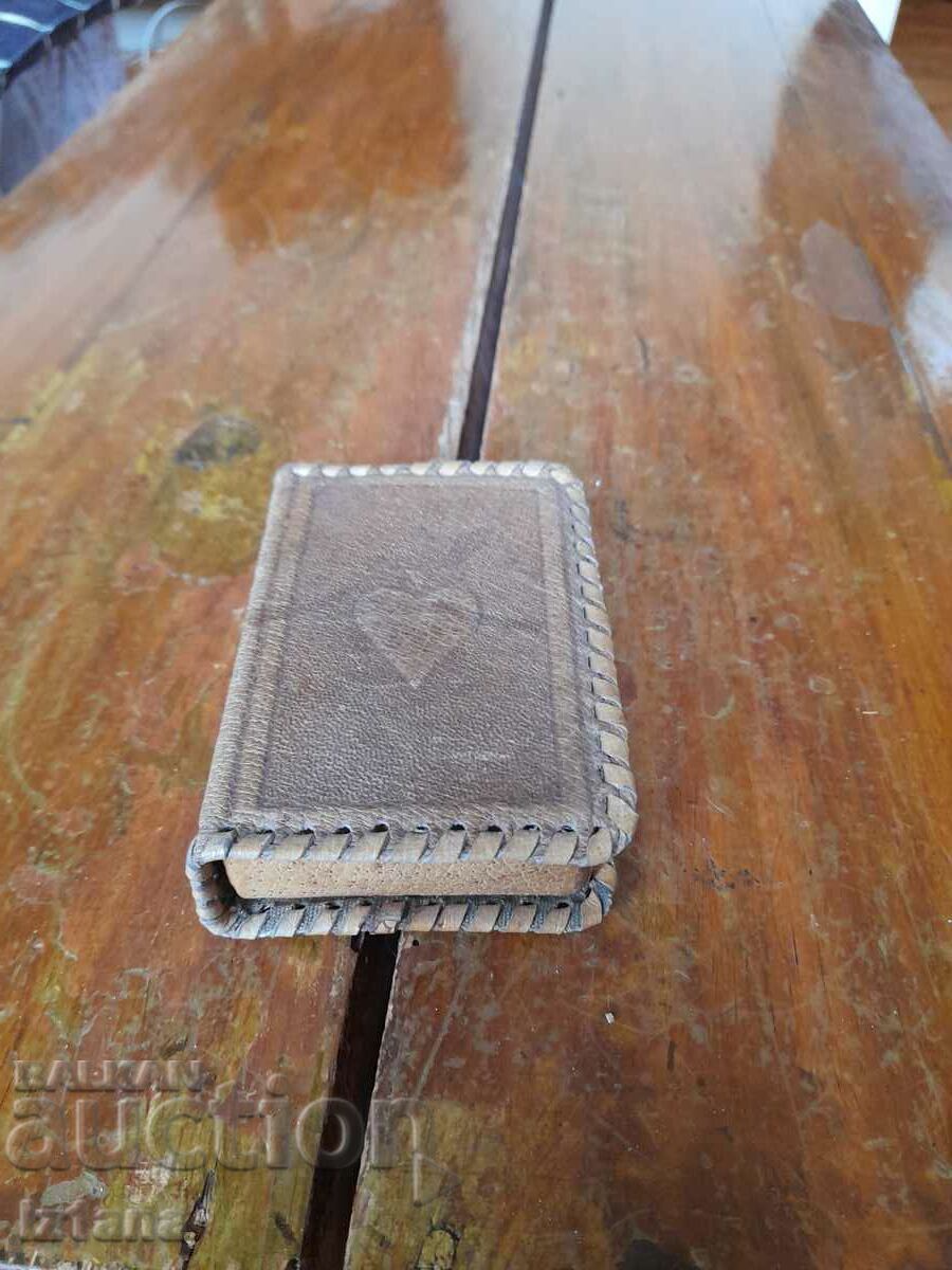 Old leather card case