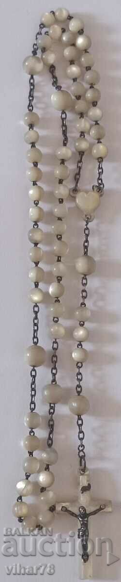 Old rosary with mother of pearl with price 119.99 BGN | € 61.35