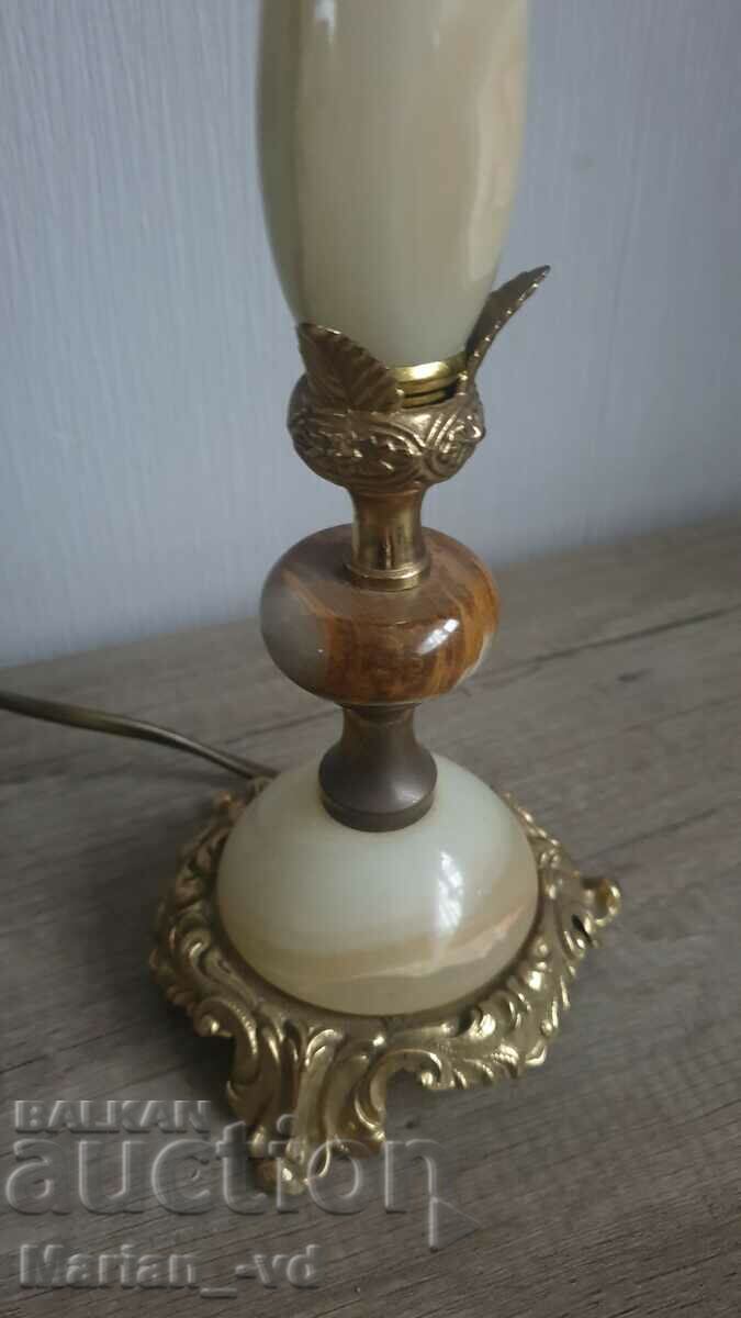 Old onyx and bronze night lamp with price 100.00 BGN | € 51.13 Old onyx and bronze night lamp with price 100.00 BGN | € 51.13