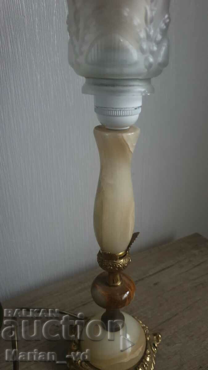 Auction Old onyx and bronze night lamp Auction Old onyx and bronze night lamp