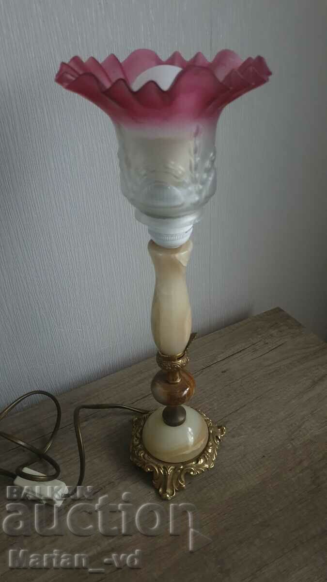 Delivery of Old onyx and bronze night lamp Delivery of Old onyx and bronze night lamp