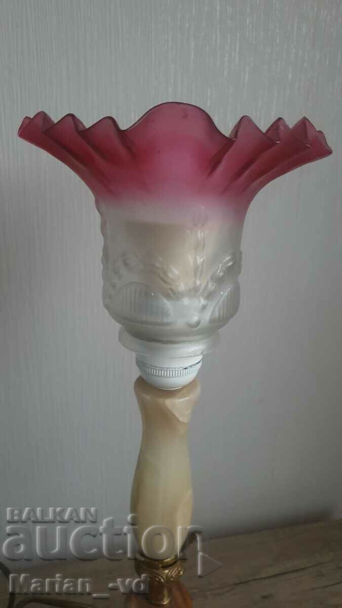 Old onyx and bronze night lamp - 6 Old onyx and bronze night lamp - 6