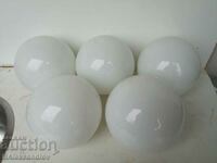 Lot of five round pollinator jars