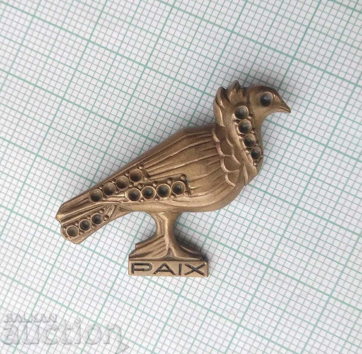 15745 Badge - France Peace dove with price 3.00 BGN | € 1.53 15745 Badge - France Peace dove with price 3.00 BGN | € 1.53