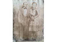 Царство България Стара снимка фотография - семейна двойка.