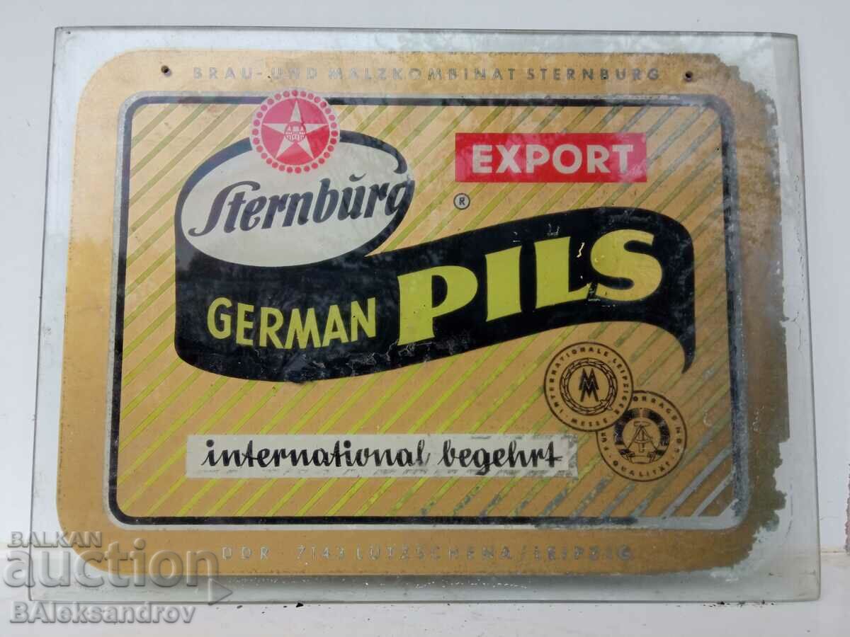 Old German beer advertisement, painted with price 16.00 BGN | € 8.18 Old German beer advertisement, painted with price 16.00 BGN | € 8.18