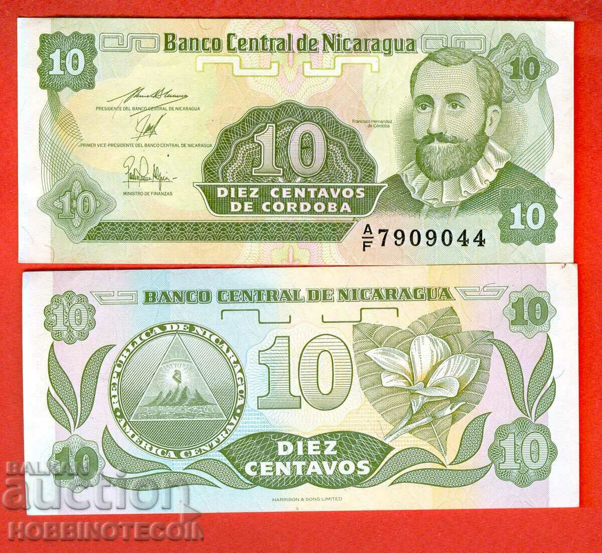 НИКАРАГУА NICARAGUA 10 Центаво емисия issue 1991 НОВА UNC
