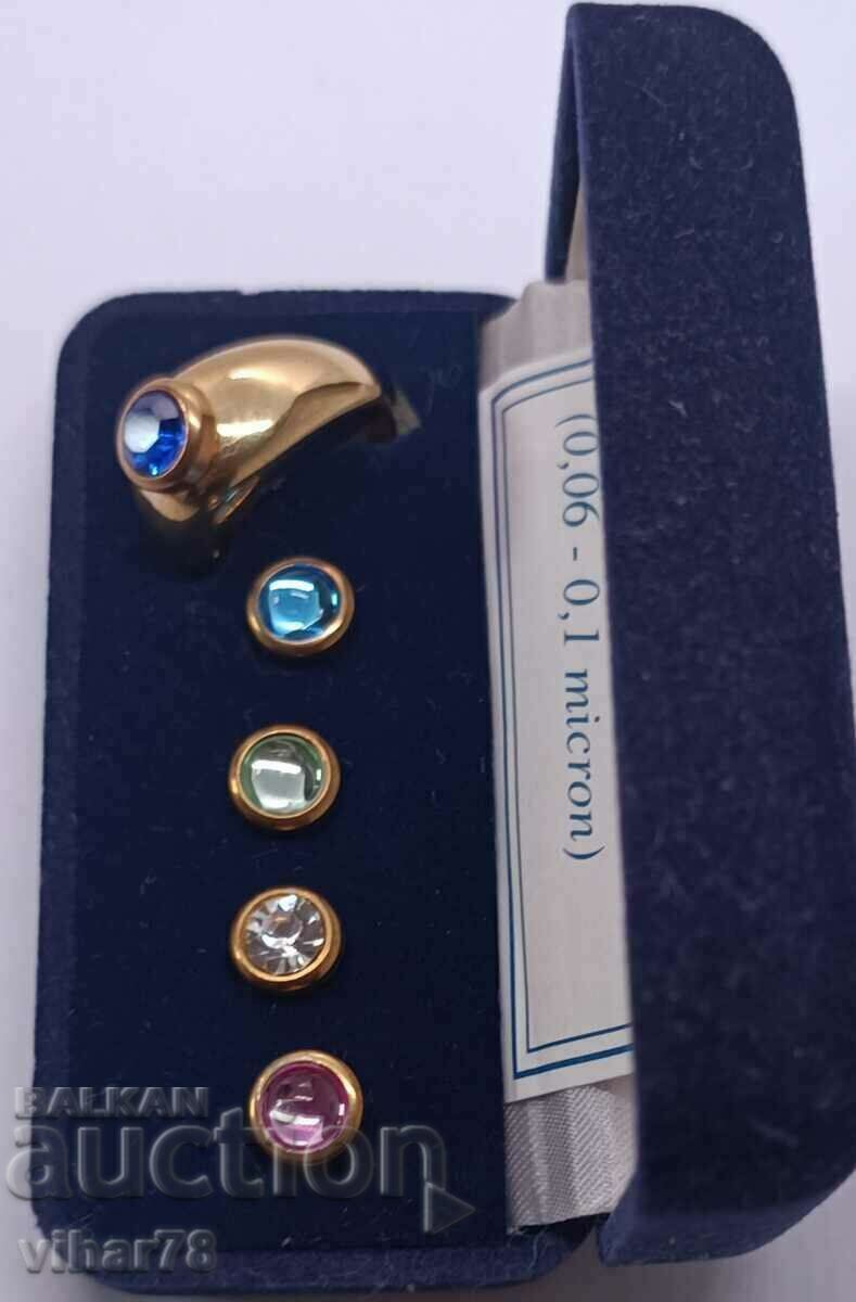 Women's ring with interchangeable stones with price 60.00 BGN | € 30.68 Women's ring with interchangeable stones with price 60.00 BGN | € 30.68