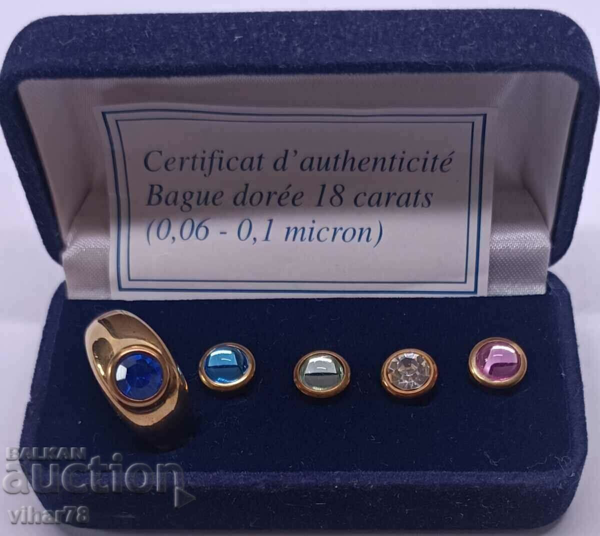 Women's ring with interchangeable stones