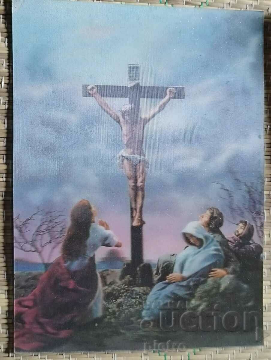 Япония Пощенска стерео картичка . Христос на кръста  WONDE..