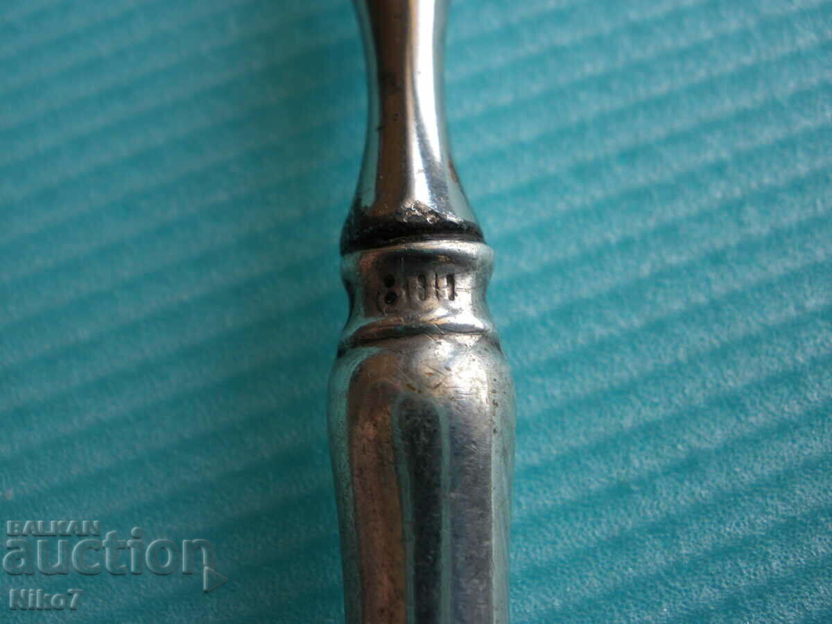 Antique tweezers with a silver handle. - 6