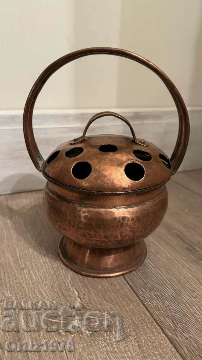 Delivery of Solid French copper basket, forged, 1900, marked! Delivery of Solid French copper basket, forged, 1900, marked!