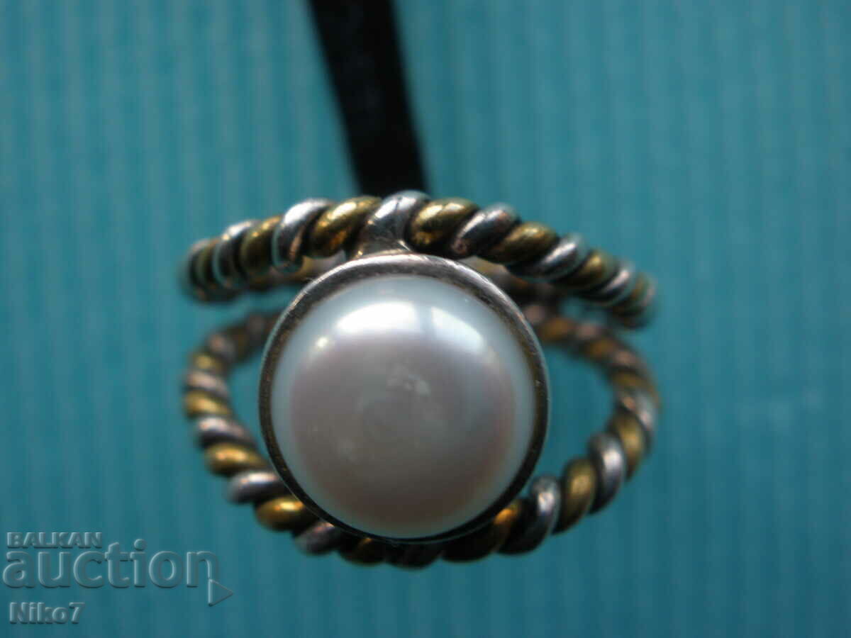 Old ring-pearl, silver and bronze. with price 49.99 BGN | € 25.56