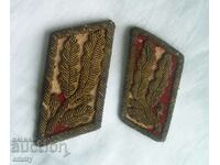 Silk embroidered lapels from an old general's uniform