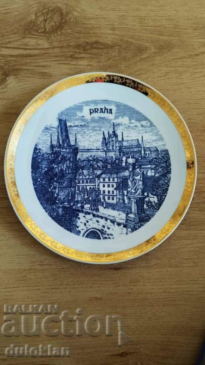 Διακοσμητικό πιάτο τοίχου Υπέροχη θέα από την Πράγα, Τσεχία