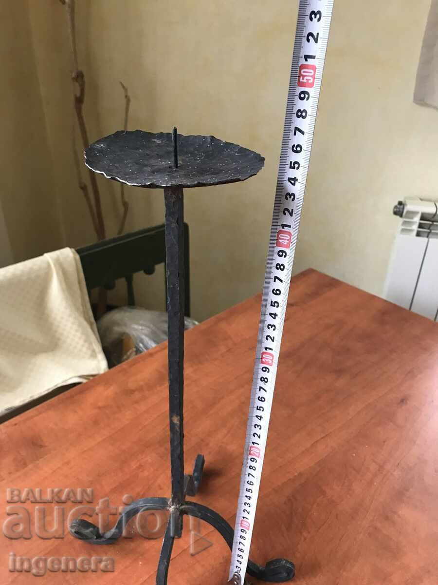 CANDLESTICK WROUGHT IRON METAL OLD with price 28.00 BGN | € 14.32