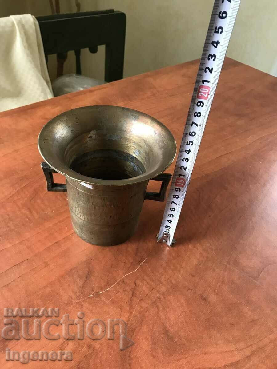 MORTAR LARGE SOLID BRONZE WEIGHTING 1750 GR. with price 58.00 BGN | € 29.65 MORTAR LARGE SOLID BRONZE WEIGHTING 1750 GR. with price 58.00 BGN | € 29.65