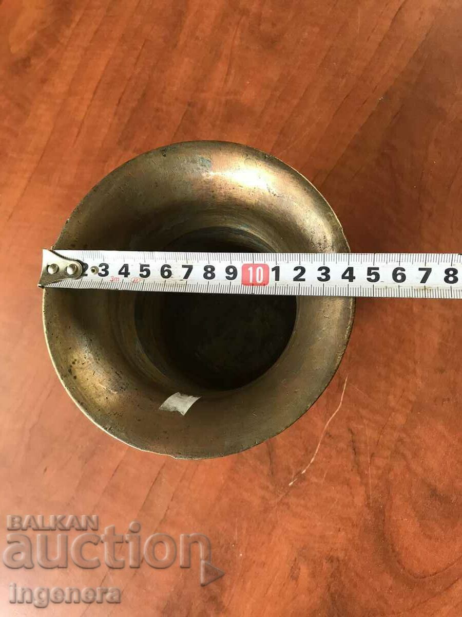 MORTAR LARGE SOLID BRONZE WEIGHTING 1750 GR. - 5 MORTAR LARGE SOLID BRONZE WEIGHTING 1750 GR. - 5