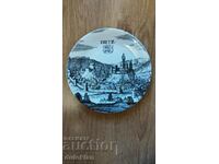 Beautiful porcelain wall plate from Dietz Germany