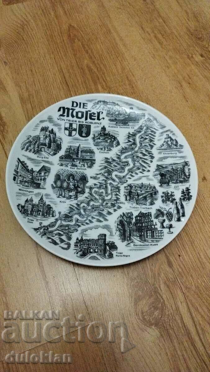 Decorative plate from Koblenz Germany