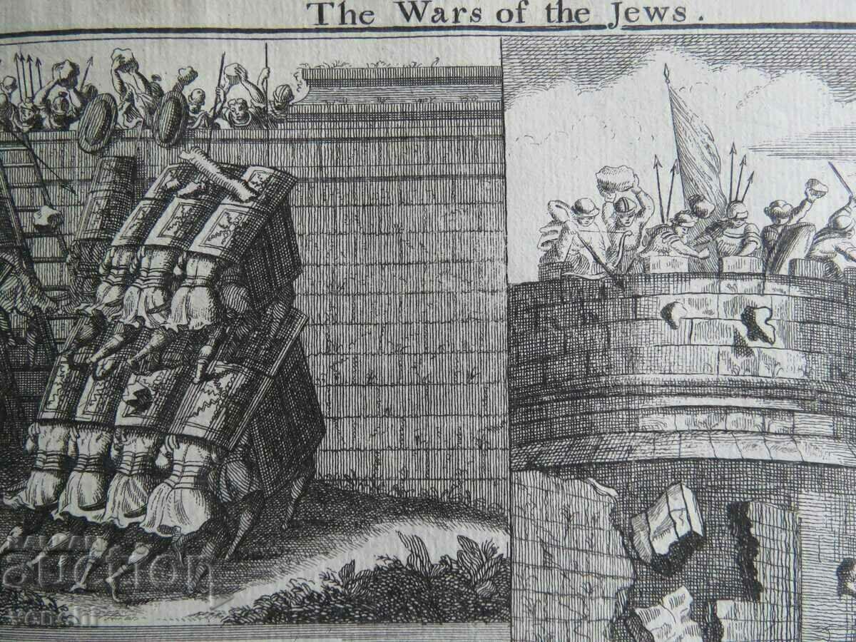 1750 - ENGRAVING - THE JEWISH WAR - ORIGINAL - 5 1750 - ENGRAVING - THE JEWISH WAR - ORIGINAL - 5