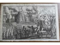 1750 - ГРАВЮРА - ОБСАДА НА ЙЕРУСАЛИМ - ОРИГИНАЛ