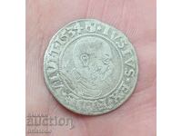 Silver coin one penny Prussia 1534. Albrecht 1525/98