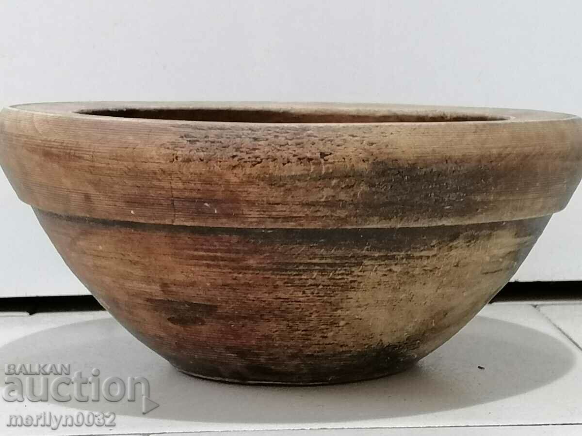 Auction Antique wooden mortar bowl Auction Antique wooden mortar bowl