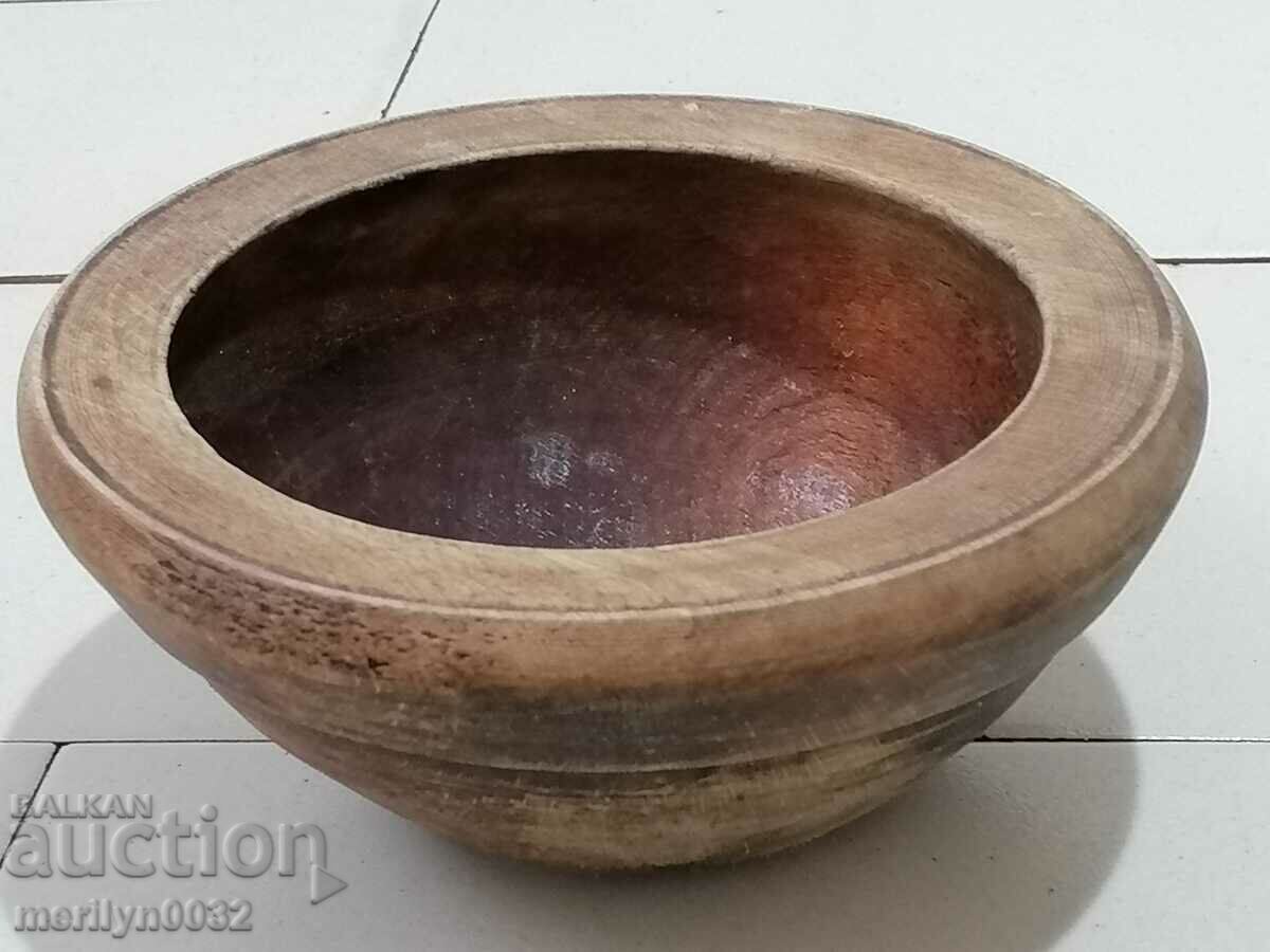 Antique wooden mortar bowl - 6 Antique wooden mortar bowl - 6