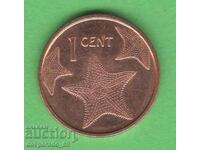 (¯`'•.¸ 1 cent 2015 BAHAMAS UNC ¸.•'´¯)
