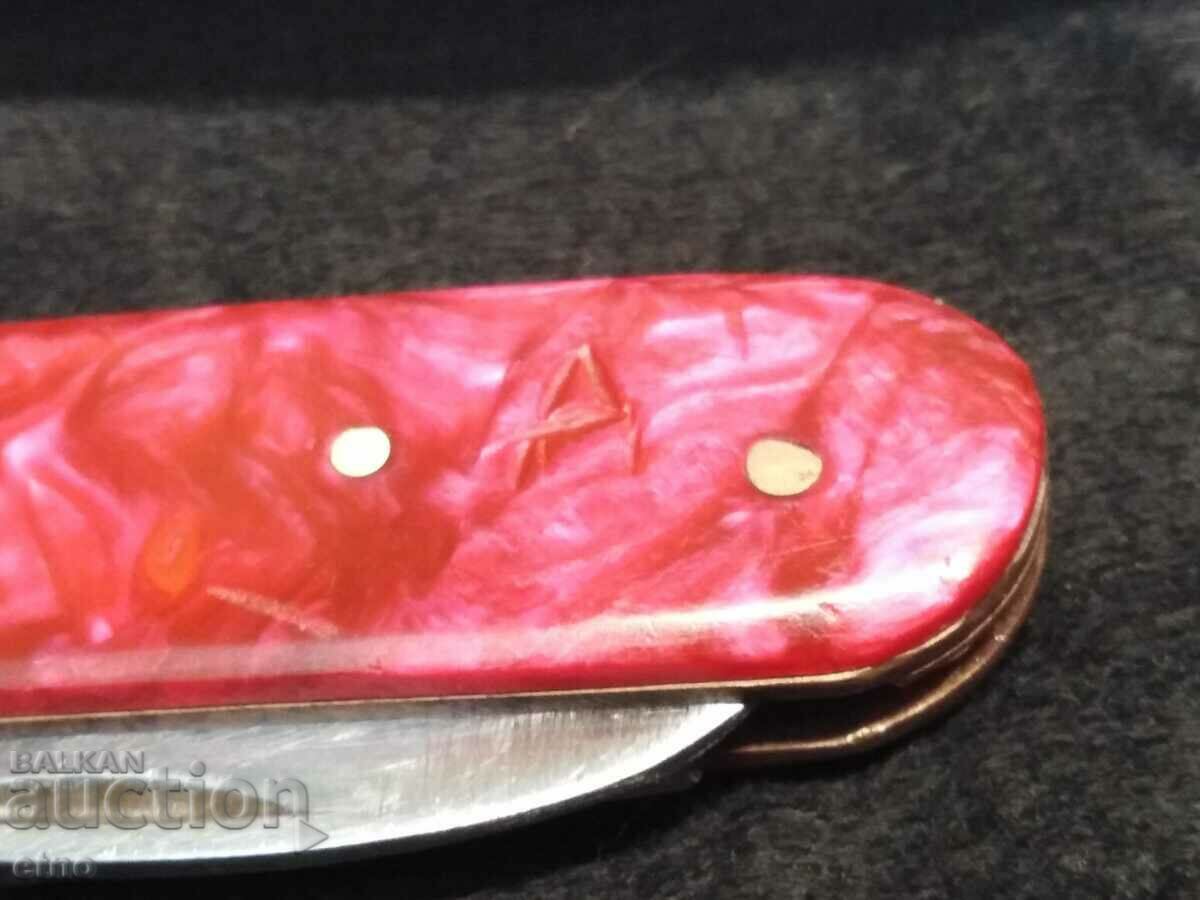 POCKET KNIFE - LARGE THORN WITH PINK CHIREN - 6 POCKET KNIFE - LARGE THORN WITH PINK CHIREN - 6