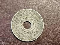 1924 25 centimes Maroc fulger pe inscripția centimes