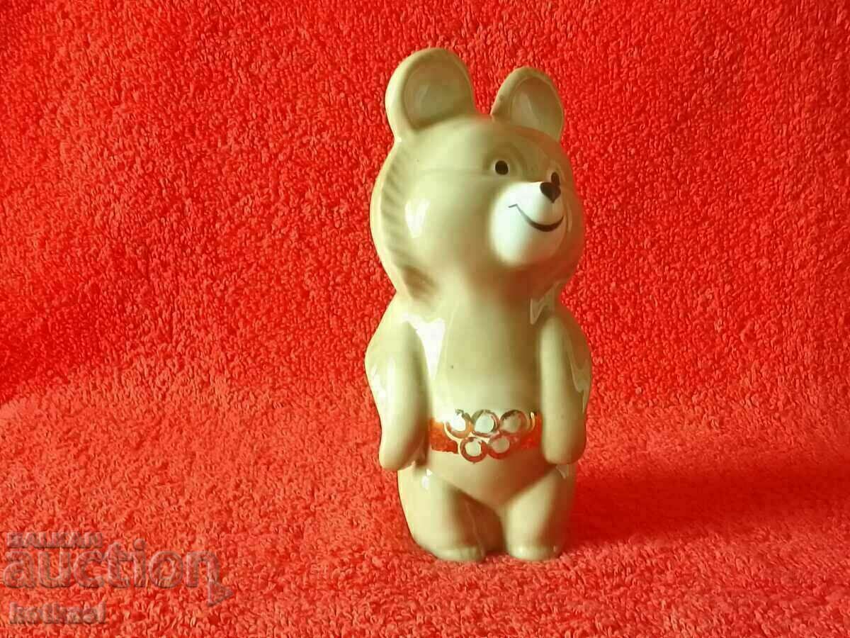 Παλιά πορσελάνινη φιγούρα Misha Bear Olympics Moscow 80 gilt - 5 Παλιά πορσελάνινη φιγούρα Misha Bear Olympics Moscow 80 gilt - 5