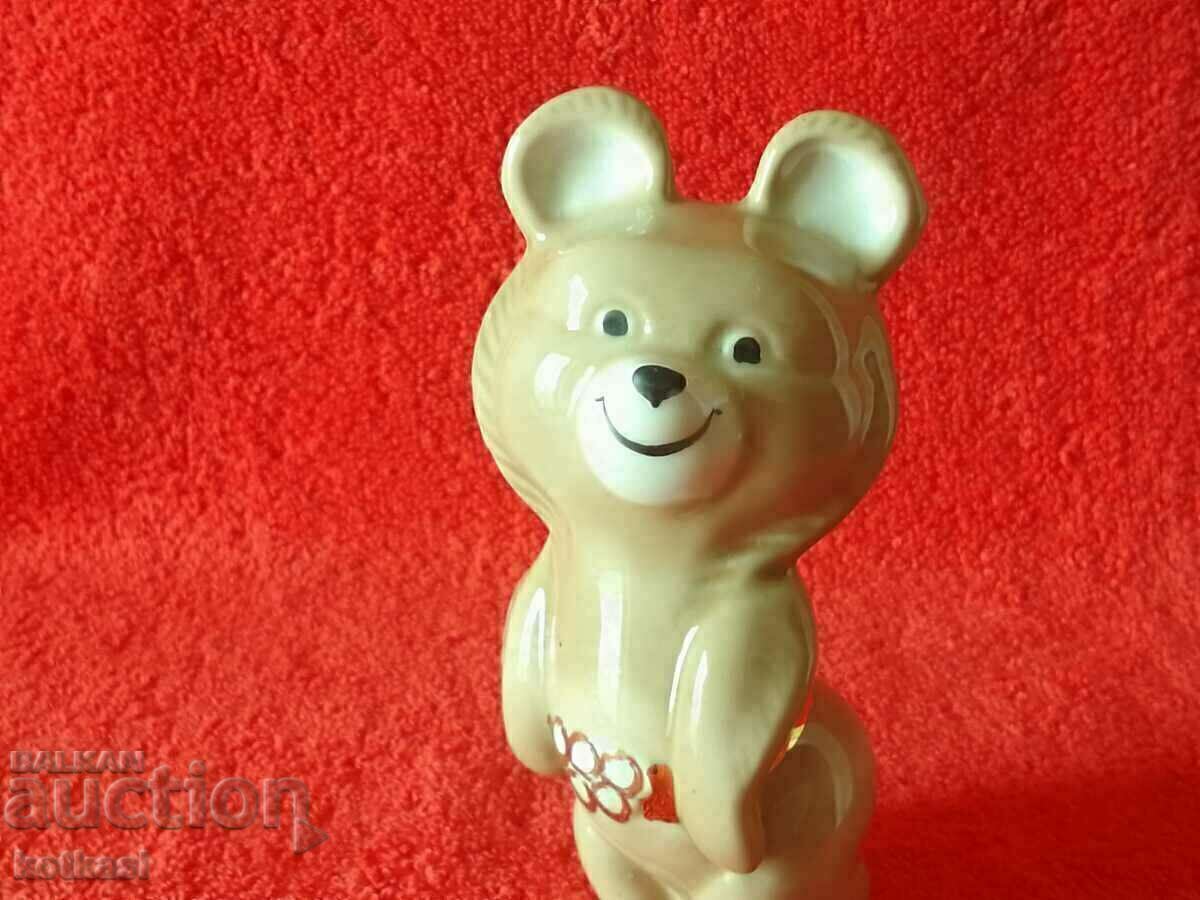 Παλιά πορσελάνινη φιγούρα Misha Bear Olympics Moscow 80 gilt - 7 Παλιά πορσελάνινη φιγούρα Misha Bear Olympics Moscow 80 gilt - 7