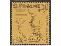 1971. Суринам. 300-годишнината от първата карта на Суринам.