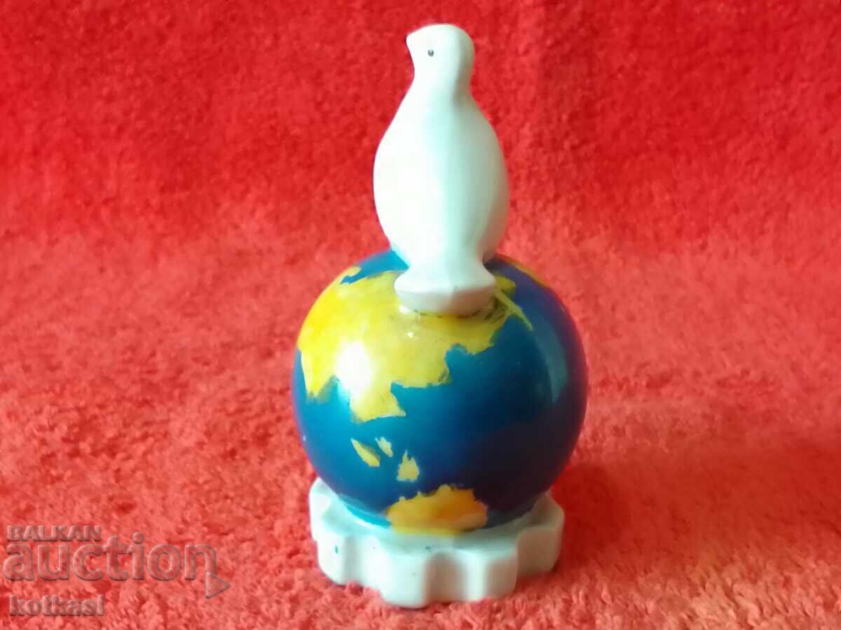 Old porcelain figure White Dove on Globe Globe - 5 Old porcelain figure White Dove on Globe Globe - 5