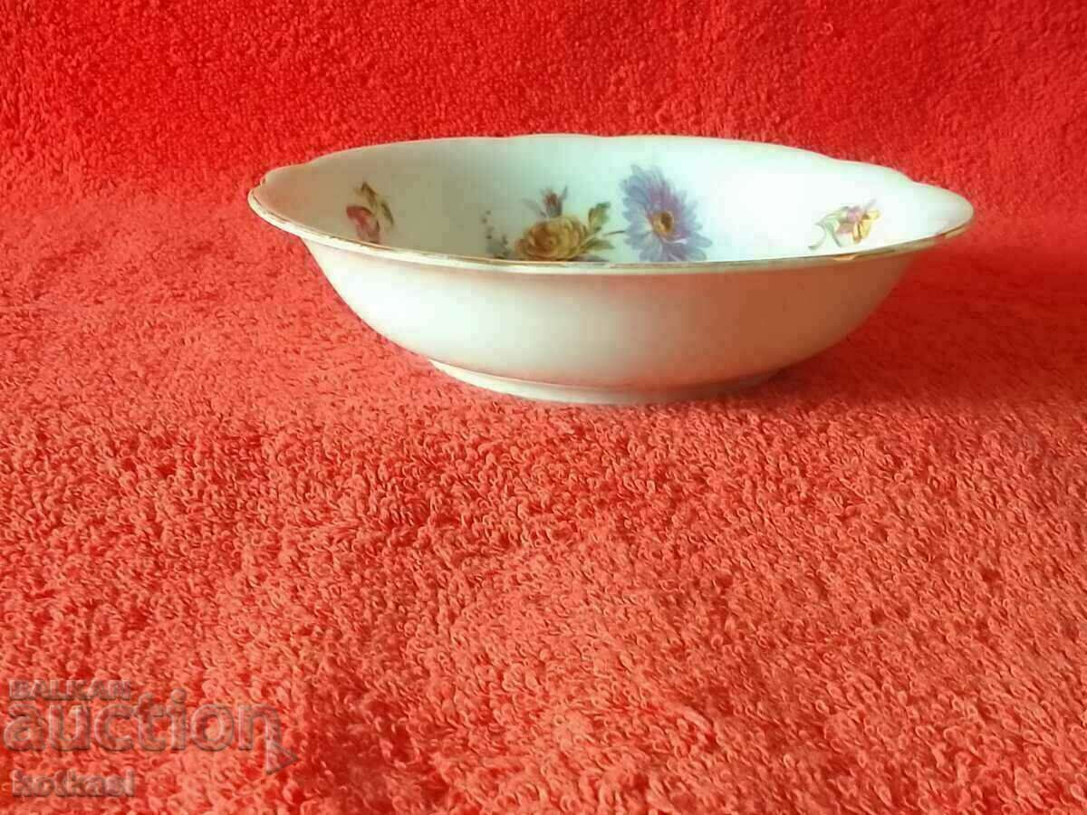 Auction Old porcelain plate bowl marked TIRSCHENREUTH Auction Old porcelain plate bowl marked TIRSCHENREUTH