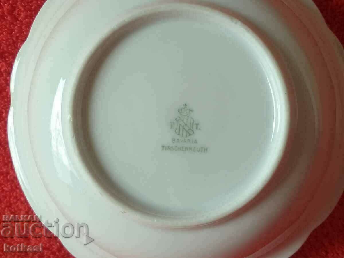 Old porcelain plate bowl marked TIRSCHENREUTH - 5 Old porcelain plate bowl marked TIRSCHENREUTH - 5