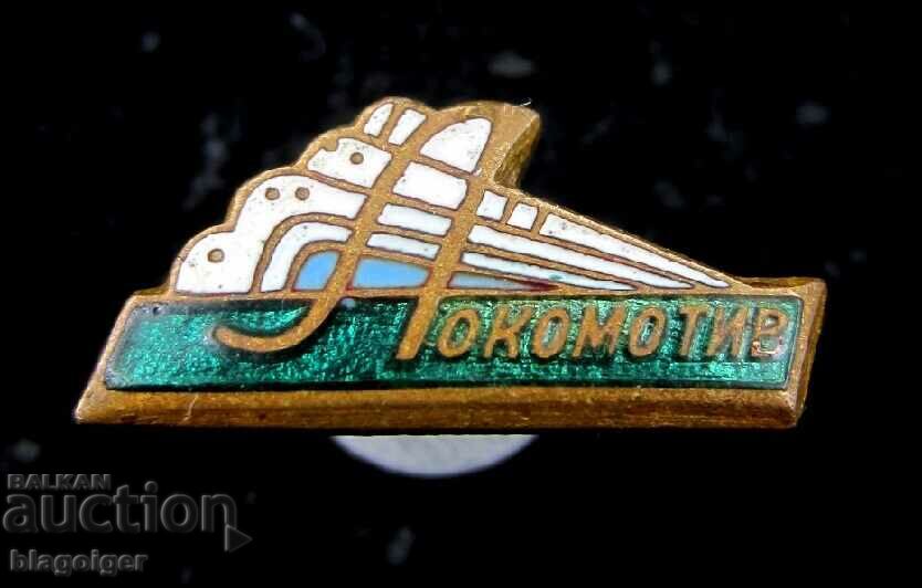 Auction Old Football Badge-Locomotive-Enamel-Screw Auction Old Football Badge-Locomotive-Enamel-Screw
