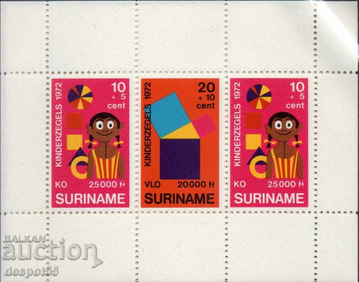 1972. Suriname. Children's welfare. Block.