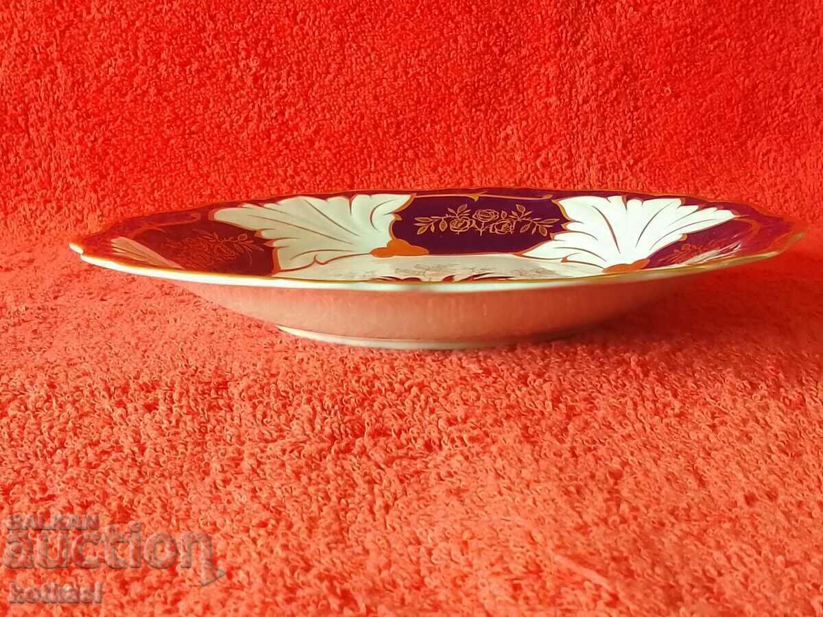 Old porcelain plate WEIMAR GDR Germany Cobalt gilt - 5 Old porcelain plate WEIMAR GDR Germany Cobalt gilt - 5