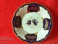 Old porcelain plate WEIMAR GDR Germany Cobalt gilt