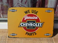 Placa metalica auto Chevrolet Chevrolet piese originale SUA
