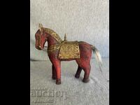 wooden horse with copper lining