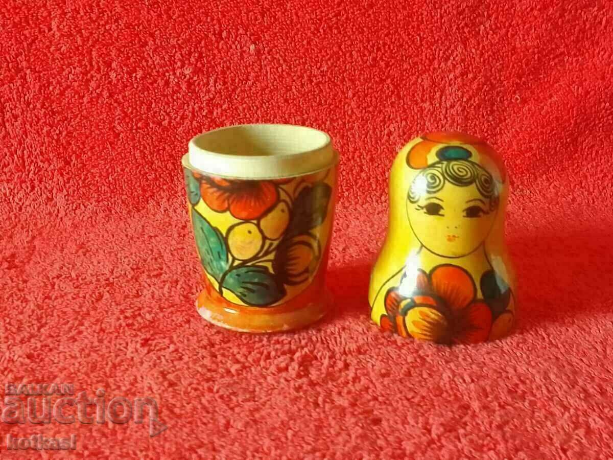 Old wooden figure doll Matryoshka - 5 Old wooden figure doll Matryoshka - 5